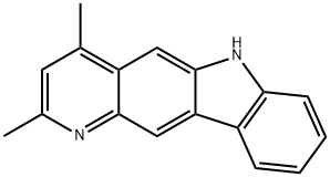 2,4-ジメチル-6H-ピリド[3,2-b]カルバゾール 化学構造式