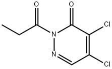 4,5-Dichloro-2-(1-oxopropyl)-3(2H)-pyridazinone Struktur