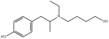 4-(2-(Ethyl(4-hydroxybutyl)amino)propyl)phenol Struktur