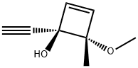 2-Cyclobuten-1-ol, 1-ethynyl-4-methoxy-4-methyl-, cis- (9CI) 结构式