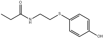 N-[2-(4-ヒドロキシフェニルスルファニル)エチル]プロピオンアミド 化学構造式