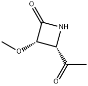 2-Azetidinone, 4-acetyl-3-methoxy-, (3S-cis)- (9CI) Structure