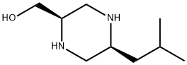 2-Piperazinemethanol,5-(2-methylpropyl)-,(2R-cis)-(9CI) 结构式