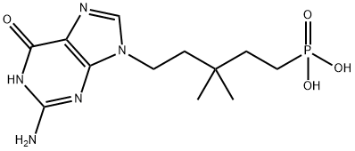9-(3,3-dimethyl-5-phosphonopentyl)guanine 化学構造式