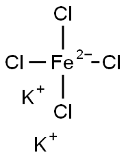 dipotassium tetrachloroferrate(2-) Structure