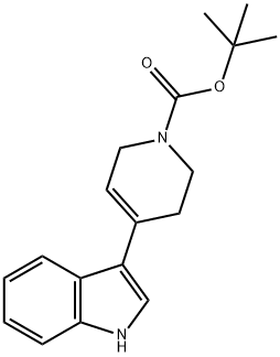 4-(1H-吲哚-3-基)-3,6-二氢吡啶-1(2H)-羧酸叔丁酯 结构式
