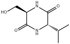 2,5-Piperazinedione,3-(hydroxymethyl)-6-(1-methylethyl)-,(3R,6S)-(9CI) 结构式