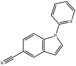 5-cyano-N-(2-pyridyl)indole Struktur