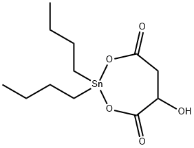 2,2-ジブチル-5-ヒドロキシ-1,3,2-ジオキサスタンネパン-4,7-ジオン 化学構造式
