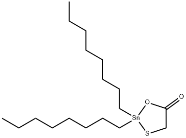 2,2-dioctyl-1,3,2-oxathiastannolan-5-one Struktur