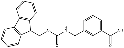 3-(Fmoc-氨甲基)苯甲酸 结构式