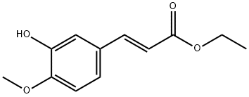 エチル (E)-3-ヒドロキシ-4-けい皮酸エチル 化学構造式