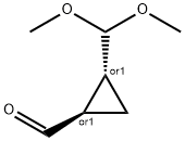 Cyclopropanecarboxaldehyde, 2-(dimethoxymethyl)-, trans- (9CI) Structure