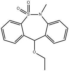 Dibenzo(c,f)(1,2)thiazepine, 6,11-dihydro-11-ethoxy-6-methyl-, 5,5-dio xide Structure