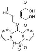 Ethanamine, 2-((6,11-dihydro-6-methyldibenzo(c,f)thiazepin-11-yl)oxy)- N-methyl-, 5,5-dioxide(Z)-2-butenedioate (1:1) 结构式