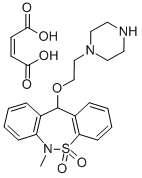 Dibenzo(c,f)(1,2)thiazepine, 6,11-dihydro-6-methyl-11-(2-(1-piperaziny l)ethoxy)-, 5,5-dioxide,(Z)-2-butenedioate (1:1)|