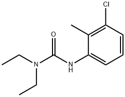 3-(3-クロロ-2-メチルフェニル)-1,1-ジエチル尿素 化学構造式