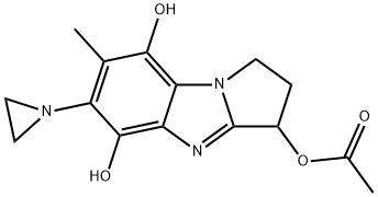 6-(1-aziridinyl)-2,3-dihydro-3-acetoxy-5,8-dihydroxy-7-methyl-1H-pyrrolo(1,2-a)benzimidazole Structure