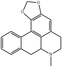 6,7,7a,8-Tetrahydro-7-methyl-5H-benzo[g]-1,3-benzodioxolo[6,5,4-de]quinoline 结构式