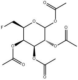 1,2,3,4-TETRA-O-ACETYL-6-DEOXY-6-FLUORO-D-GALACTOPYRANOSE 结构式