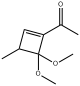 Ethanone, 1-(4,4-dimethoxy-3-methyl-1-cyclobuten-1-yl)- (9CI) Struktur