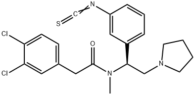 (S)-3,4-Dichloro-N-(1-(3-isothiocyanatophenyl)-2-(1-pyrrolidinyl)ethyl )-N-methylbenzeneacetamide 结构式