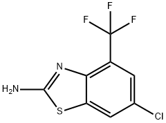2-AMINO-6-CHLORO-4-(TRIFLUOROMETHYL)BENZO[D]THIAZOLE Structure