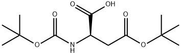 (R)-4-(叔丁氧基)-2 - ((叔丁氧基羰基)氨基)-4-氧代丁酸, 155542-33-9, 结构式