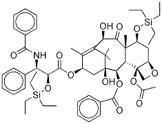 2',7-Bis-O-(Triethylsilyl) 10-Desacetyl Paclitaxel 化学構造式