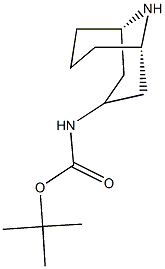 ENDO-3-(BOC-アミノ)-9-アザビシクロ[3.3.1]ノナン 化学構造式