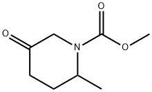 1-Piperidinecarboxylic  acid,  2-methyl-5-oxo-,  methyl  ester Structure