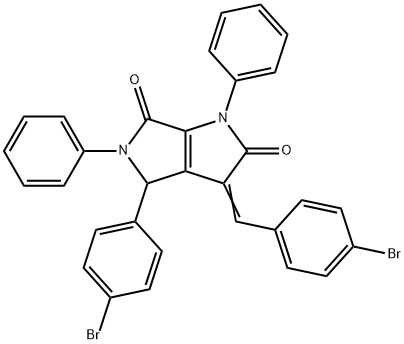 Pyrrolo(3,4-b)pyrrole-2,6(1H,3H)-dione, 4,5-dihydro-4-(4-bromophenyl)- 3-((4-bromophenyl)methylene)-1,5-diphenyl- Structure