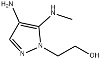 1H-Pyrazole-1-ethanol,  4-amino-5-(methylamino)- Struktur