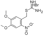 S-(4,5-二甲氧基-2-硝基苯甲基)异硫脲溴化物,155614-05-4,结构式