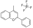 4-METHYL-2-PHENYL-1-BENZOPYRYLIUM TETRA& 化学構造式