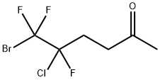 6-Bromo-5-chloro-2-oxo-5,6,6-trifluorohexane 化学構造式