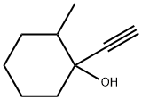 1-エチニル-2-メチル-1-シクロヘキサノール 化学構造式