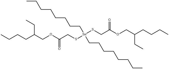 2-ethylhexyl 10-ethyl-4,4-dioctyl-7-oxo-8-oxa-3,5-dithia-4-stannatetradecanoate Structure