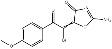 4(5H)-Oxazolone, 2-amino-5-(1-bromo-2-(4-methoxyphenyl)-2-oxoethyliden e)-|