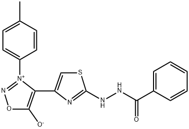 4-(2-(2-Benzoylhydrazino)-4-thiazolyl)-5-hydroxy-3-p-tolyl-1,2,3-oxadi azolium inner salt|