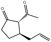 Cyclopentanone, 2-acetyl-3-(2-propenyl)-, trans- (9CI) Structure