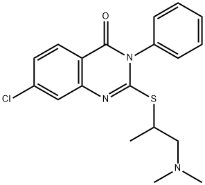 7-Chloro-2-[[2-(dimethylamino)-1-methylethyl]thio]-3-phenylquinazolin-4(3H)-one 结构式