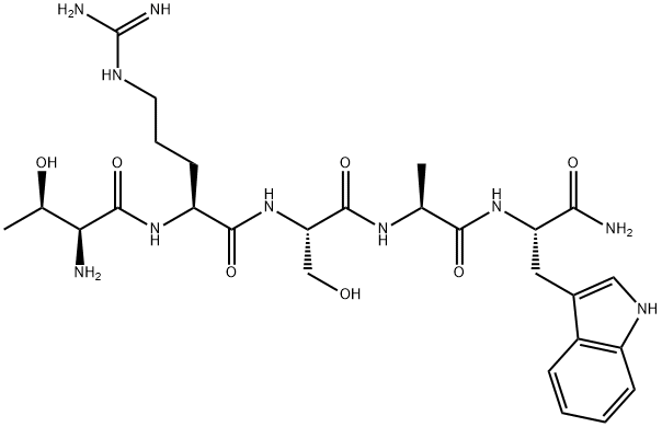THR-ARG-SER-ALA-TRP-NH2,155918-12-0,结构式