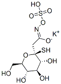 1-チオ-β-D-グルコピラノース1-[N-[(ポタシオスルホ)オキシ]アセトイミダート] 化学構造式