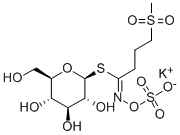 beta-d-Glucopyranose, 1-thio-, 1-[4-(methylsulfonyl)-N-(sulfooxy)butanimidate], monopotassium salt  Structure