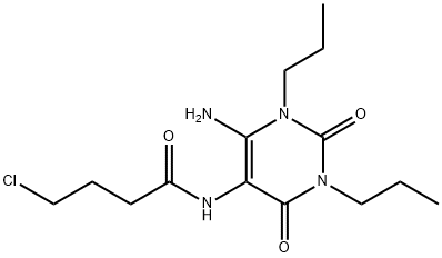 Butanamide,  N-(6-amino-1,2,3,4-tetrahydro-2,4-dioxo-1,3-dipropyl-5-pyrimidinyl)-4-chloro- Structure