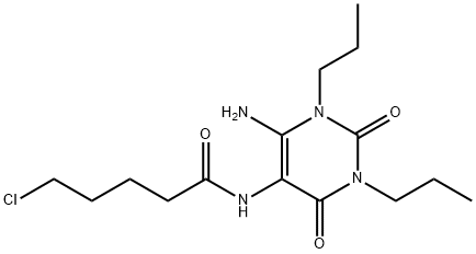 Pentanamide,  N-(6-amino-1,2,3,4-tetrahydro-2,4-dioxo-1,3-dipropyl-5-pyrimidinyl)-5-chloro-|