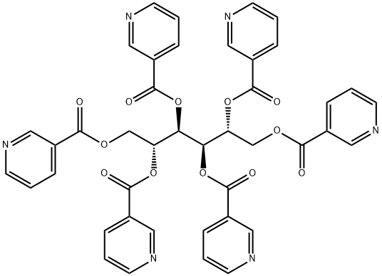 D-mannitol hexanicotinate Struktur