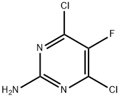 4,6-二氯-5-氟-2-氨基嘧啶, 15598-33-1, 结构式