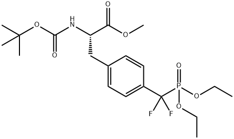 METHYL-N-BOC-4[(DIETHOXY-PHOSPHORYL)-DIFLUORO]METHYL PHENYLALANINE 化学構造式